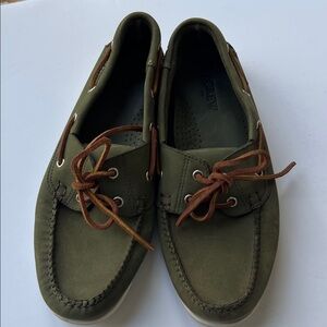 J. Crew Factory Men’s Nubuck Leather Boat Shoes -8M